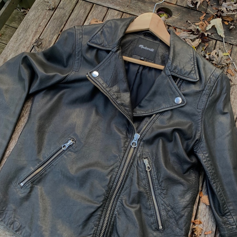 Madewell Washed Leather Motorcycle Jacket